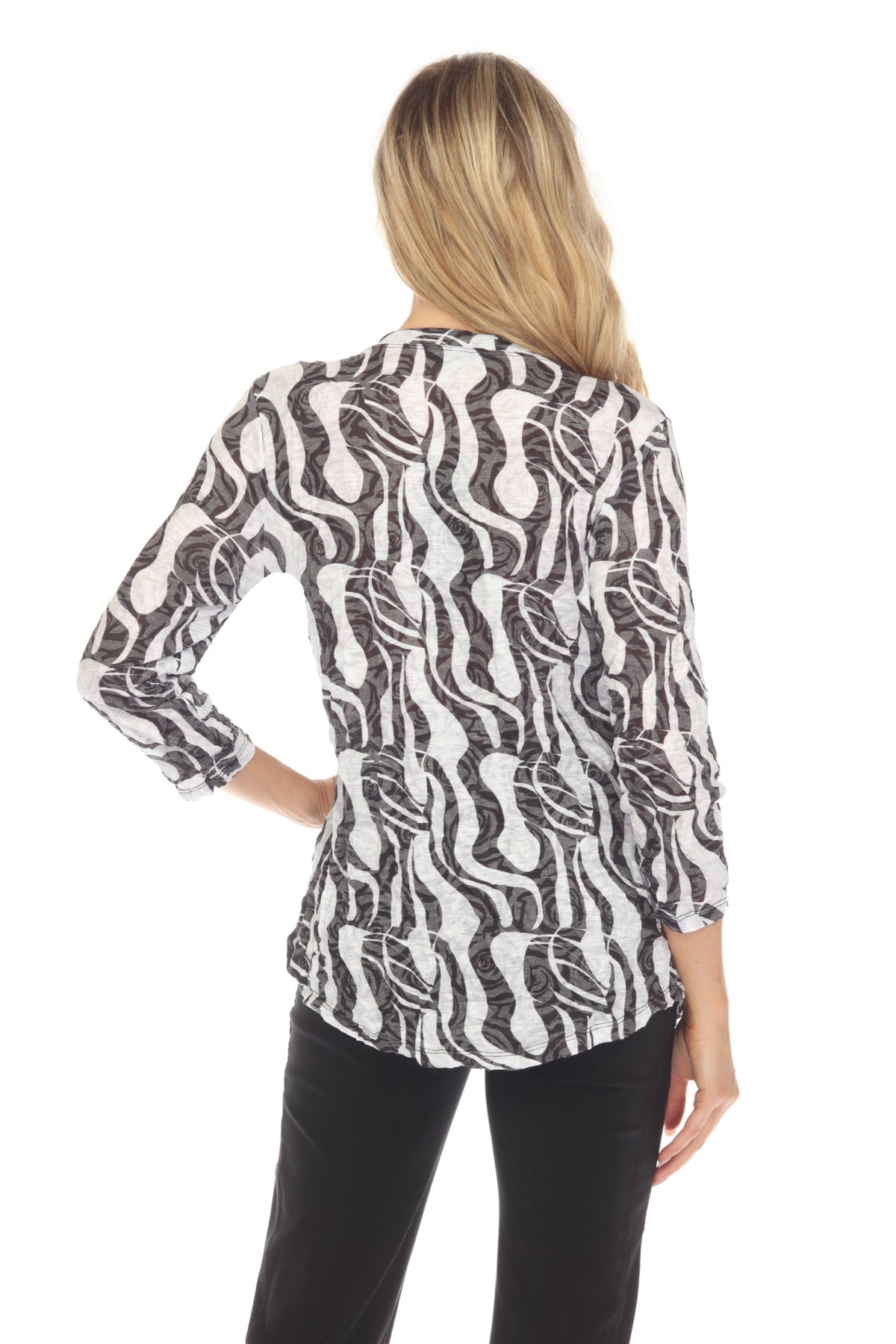 V-Neck Top - Marble Swirl - CARINE