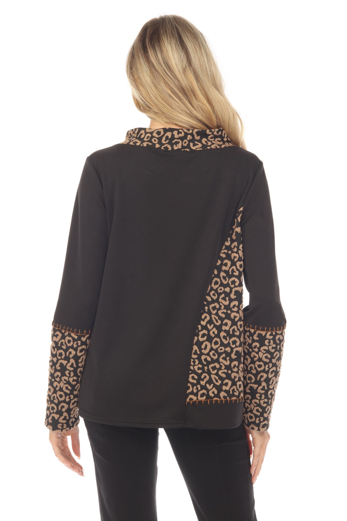 Buttonhole Stitch Pullover - Brown - CARINE