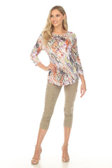 Round-Neck Top - Wild Mosaic