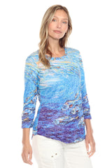 Round-Neck Top - Fish Flow
