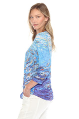 Round-Neck Top - Fish Flow
