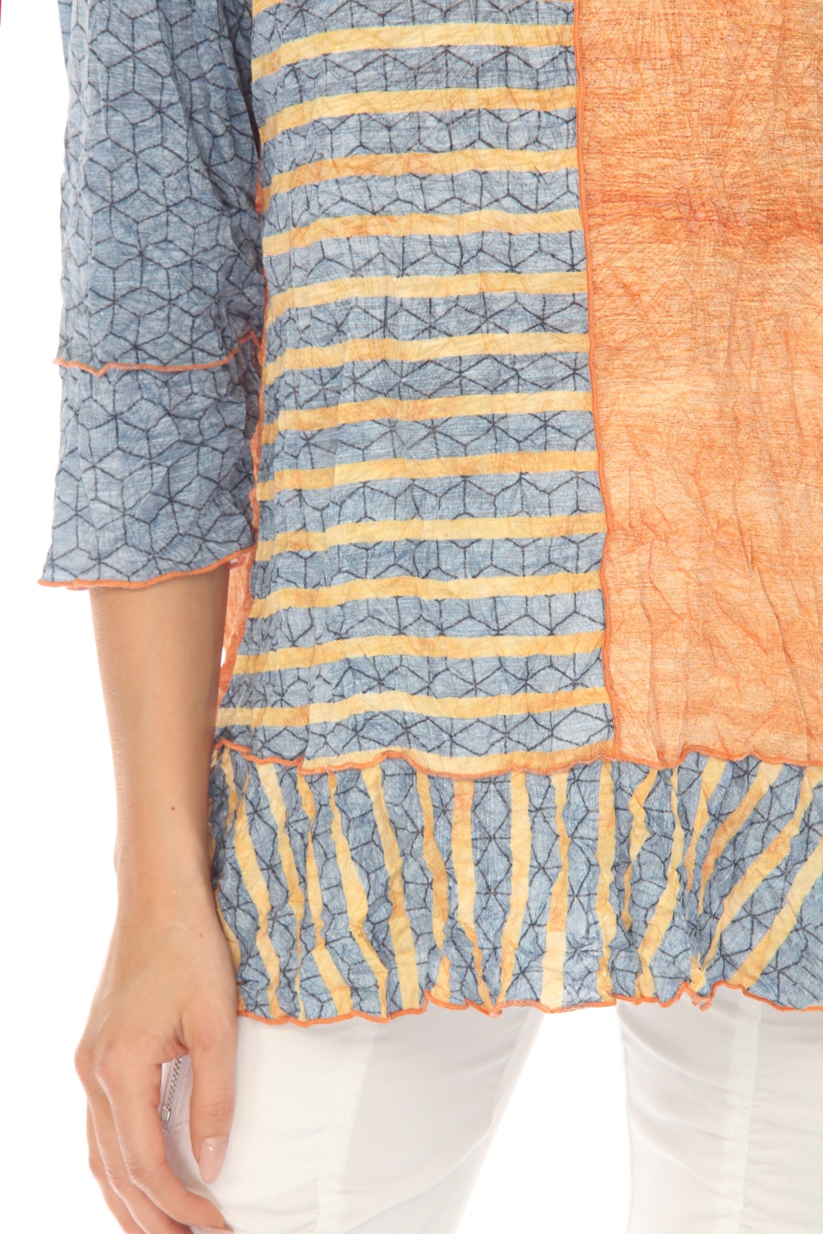 Madeline Top - Tangerine Stripes - CARINE