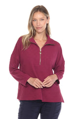 Half-Zip Textured Pullover