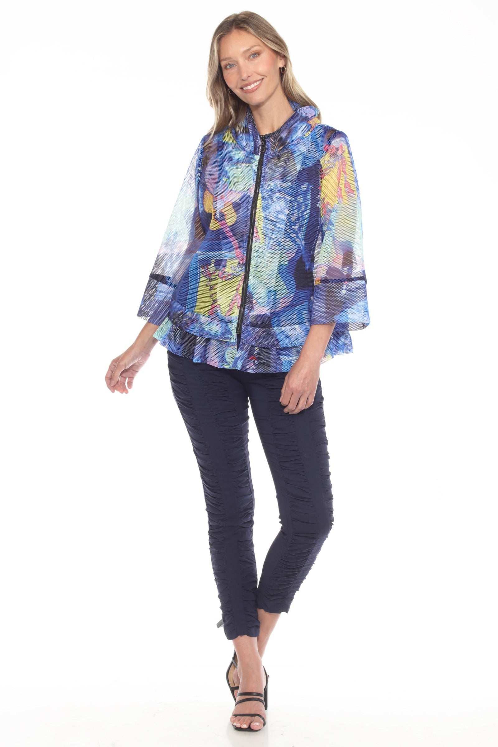 Mesh Zip Swing  Jacket - Acoustic Vibe - CARINE