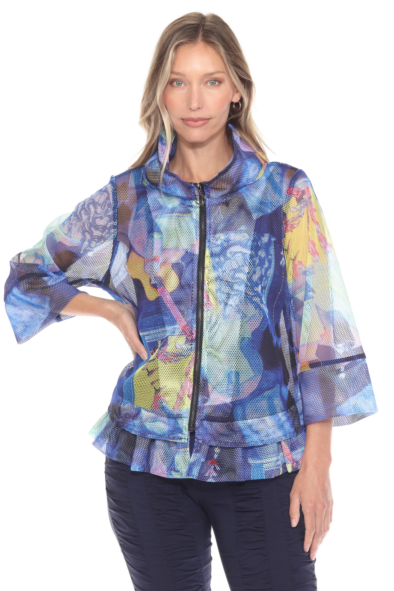 Mesh Zip Swing  Jacket - Acoustic Vibe - CARINE
