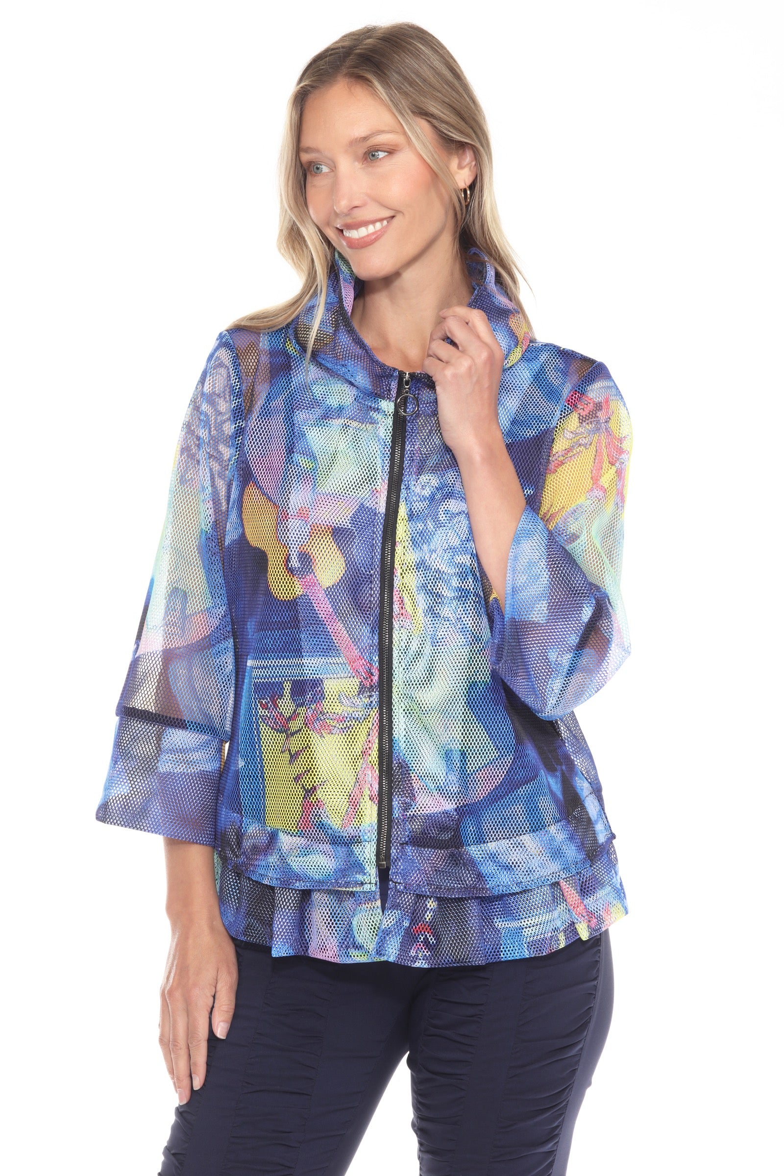 Mesh Zip Swing  Jacket - Acoustic Vibe - CARINE