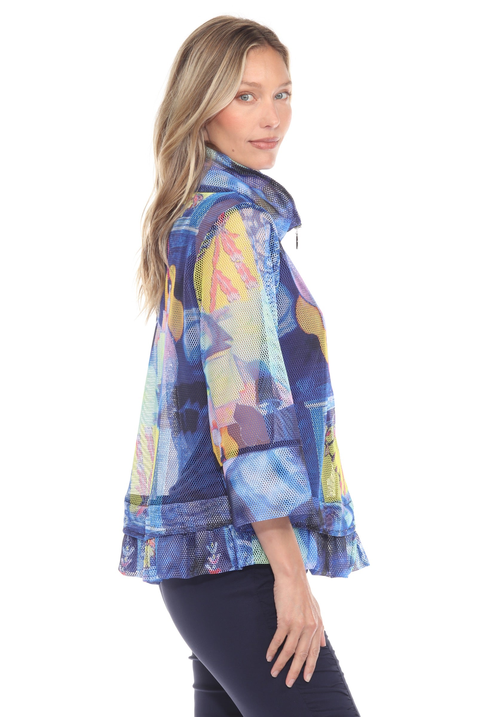 Mesh Zip Swing  Jacket - Acoustic Vibe - CARINE