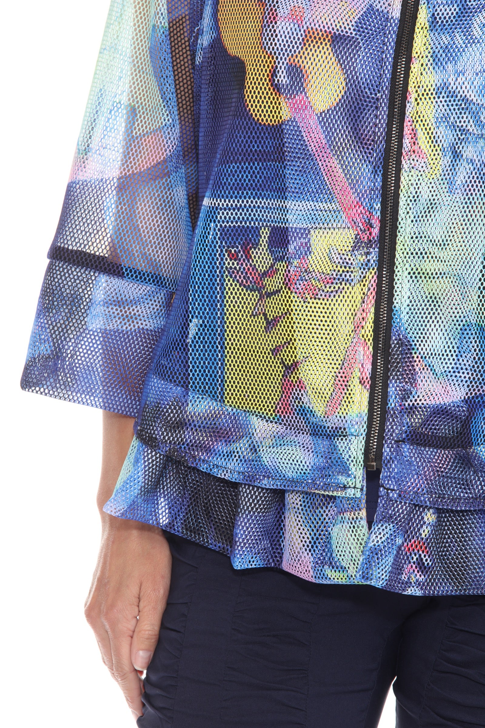 Mesh Zip Swing  Jacket - Acoustic Vibe - CARINE
