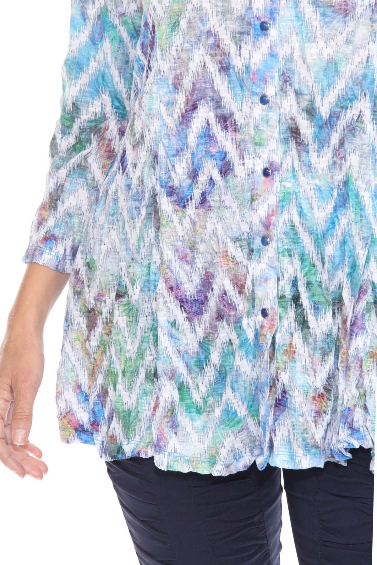 Selena Shirt - Chevron Haze - CARINE