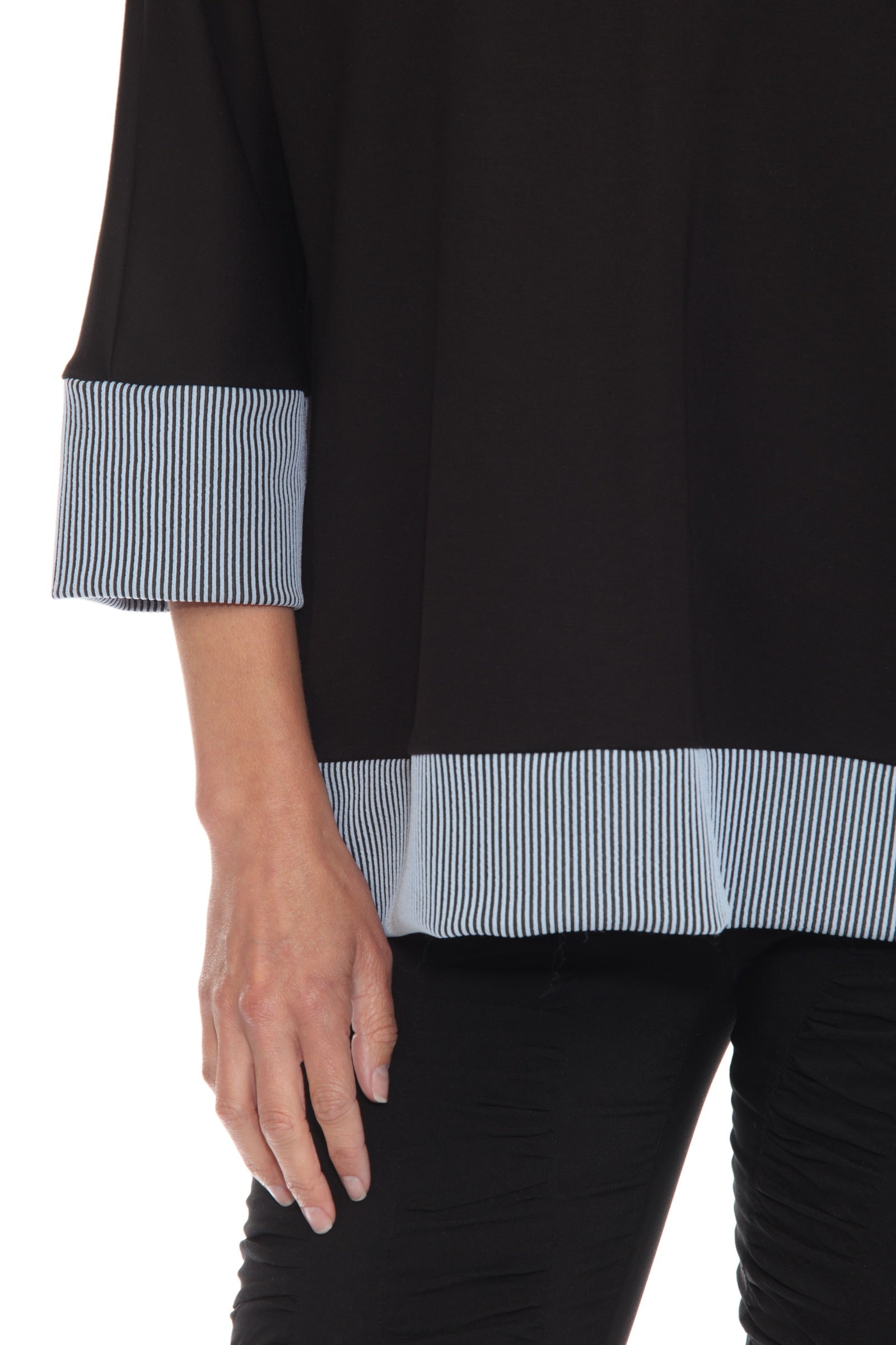 Rib Trim Swing Zip Pullover