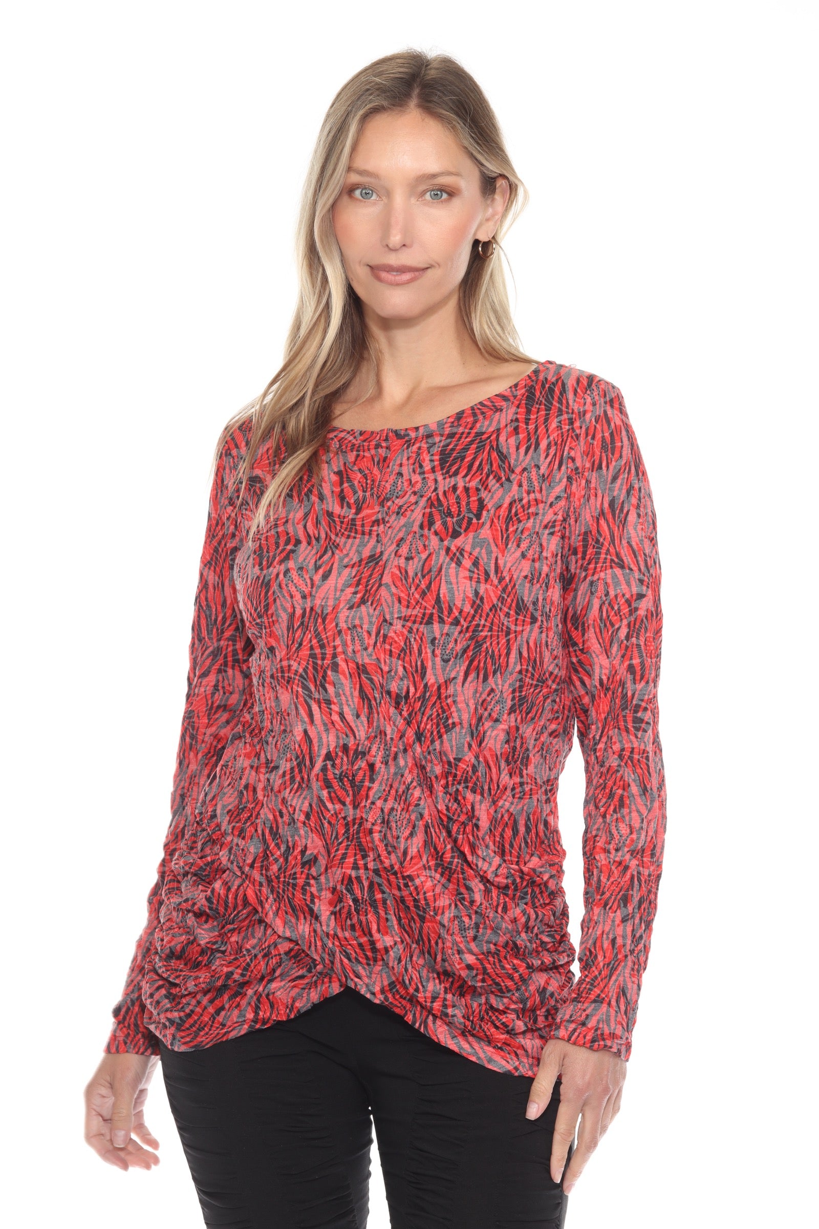 Evelyn Top - Crimson Vines
