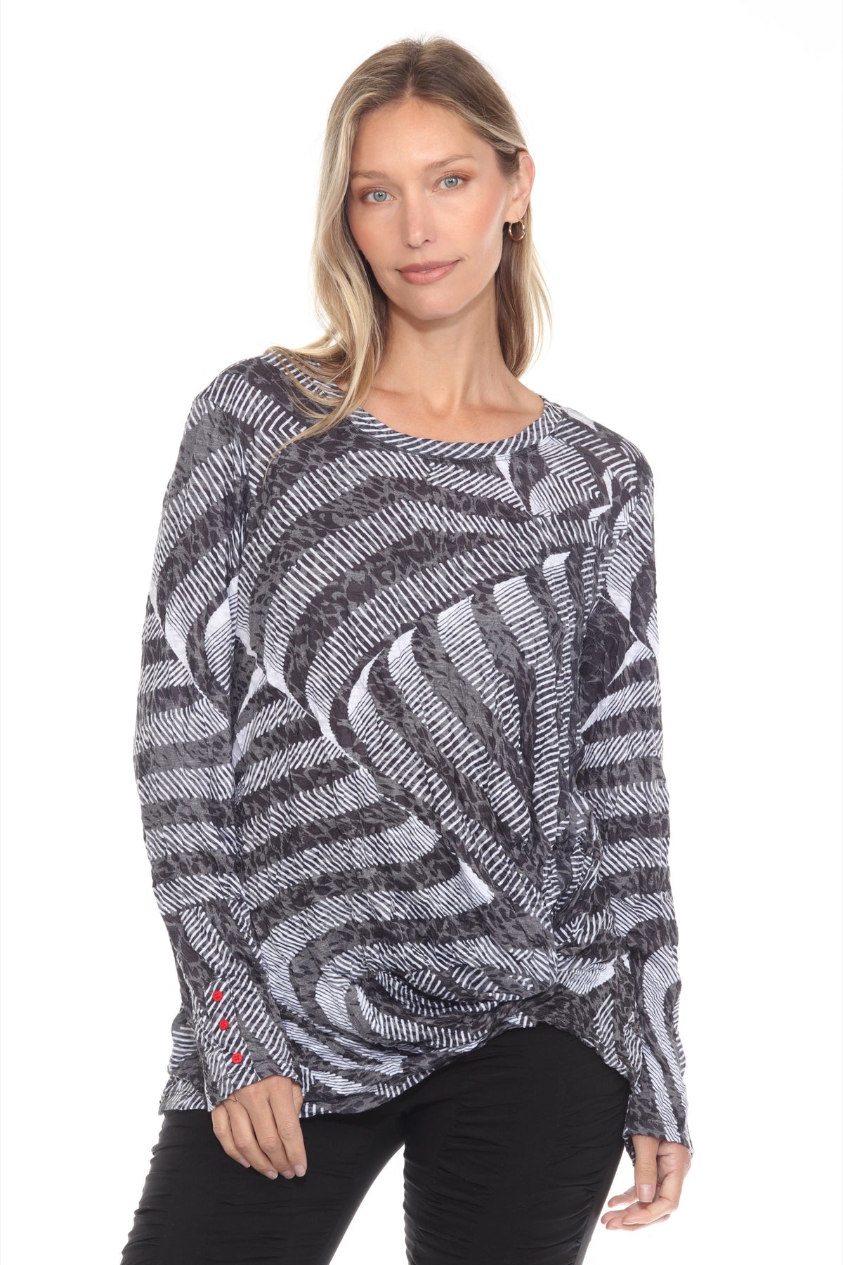 Layla Top - Graphite Weave