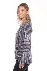Layla Top - Graphite Weave