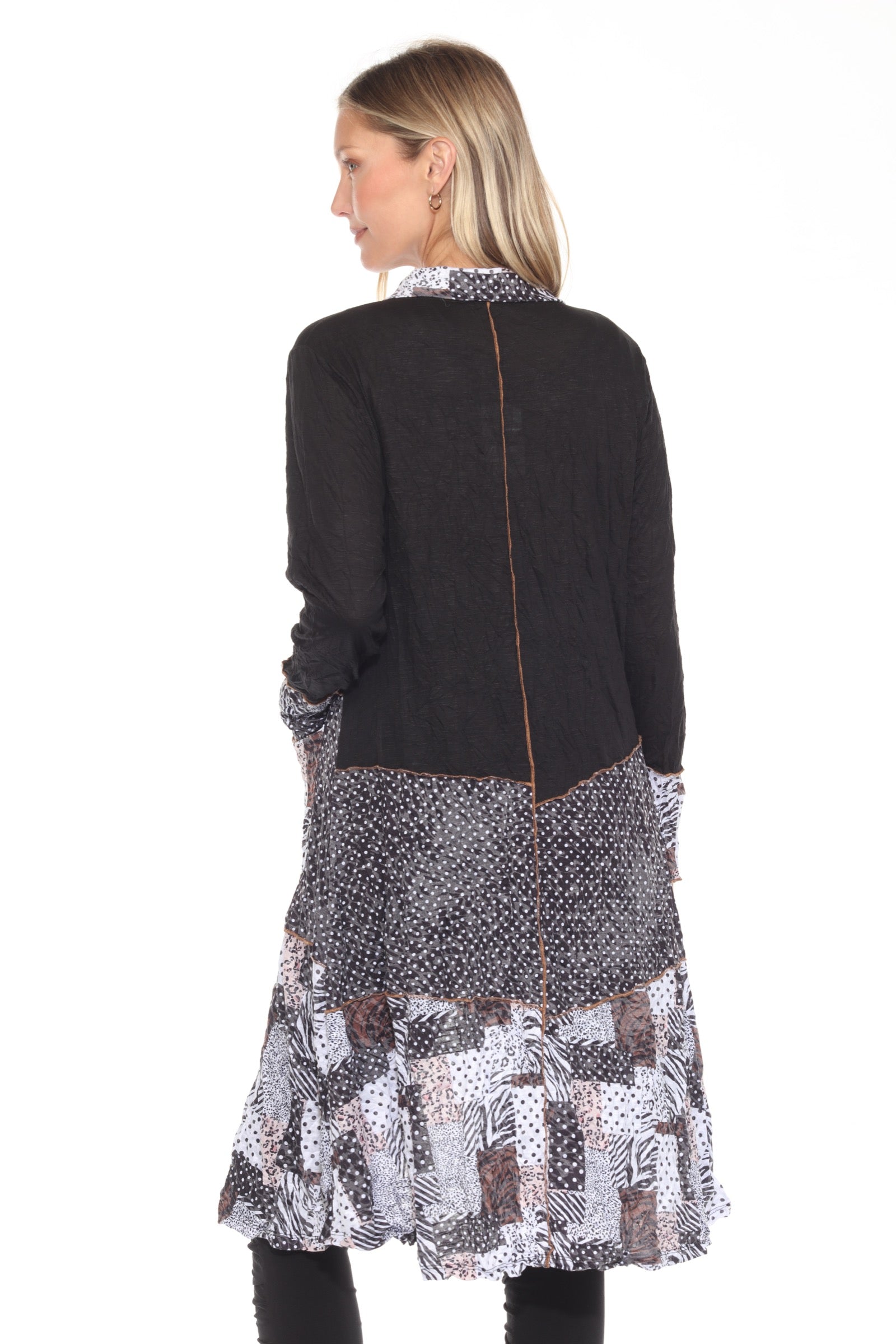 Duster Dress Jacket - Mocha Patch