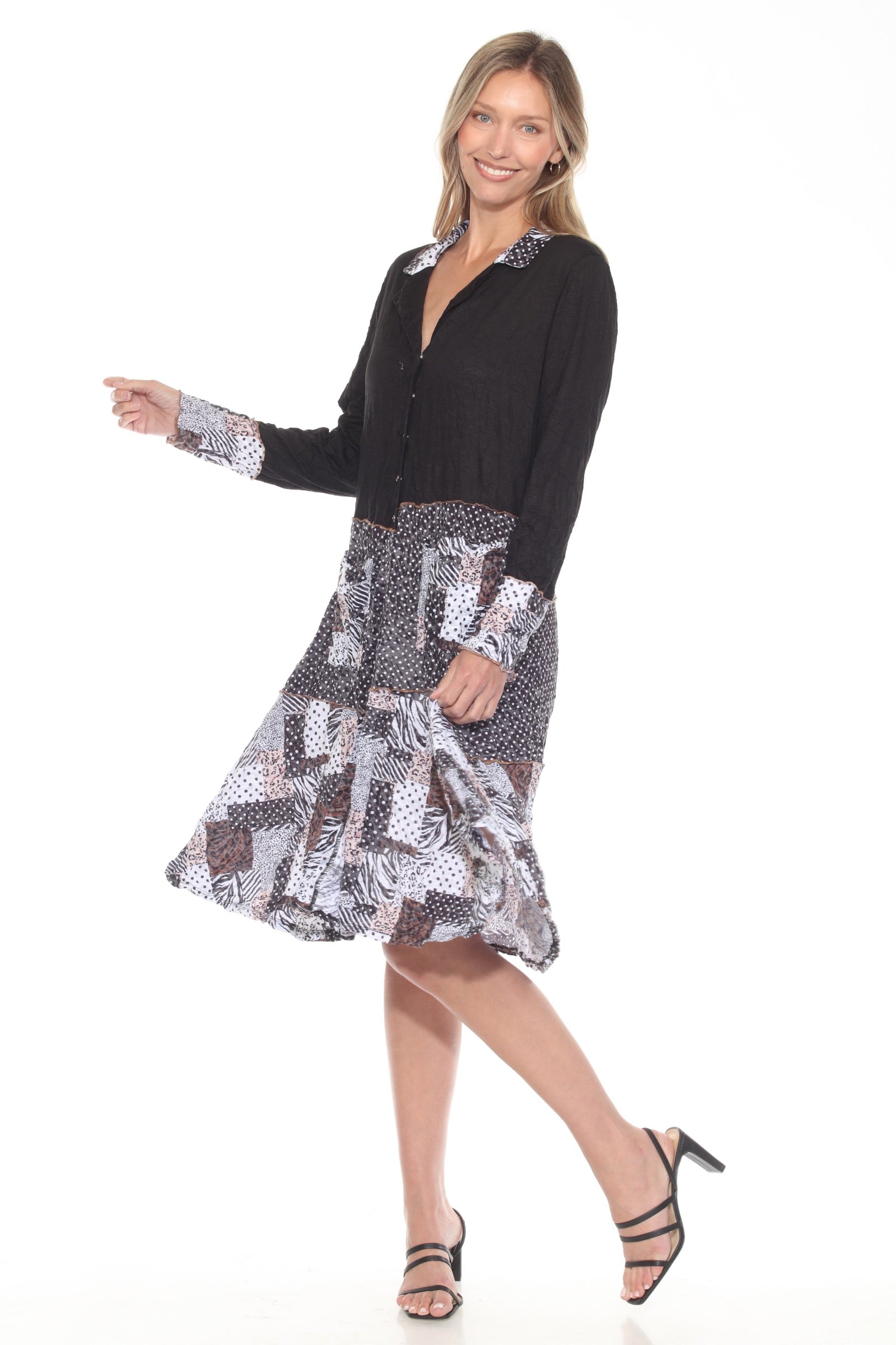 Duster Dress Jacket - Mocha Patch