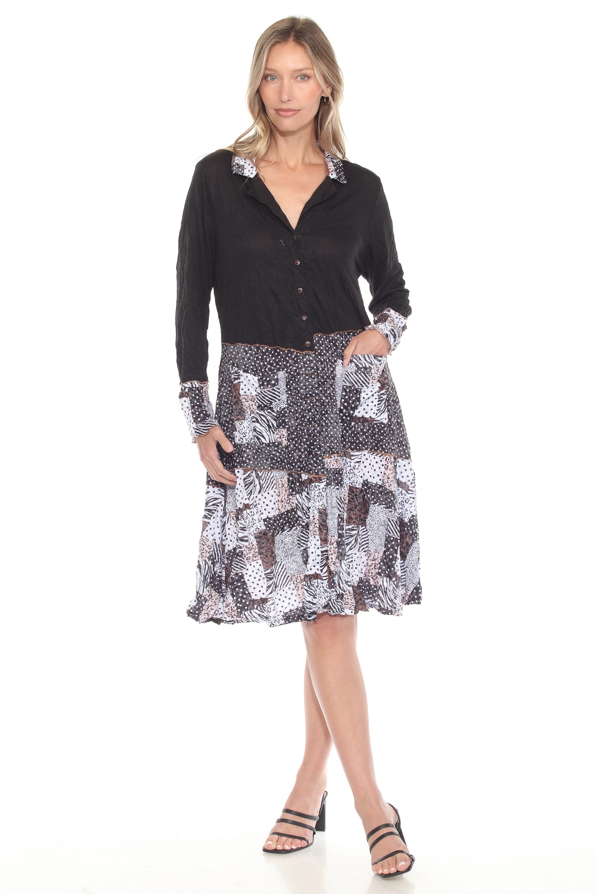 Duster Dress Jacket - Mocha Patch - CARINE