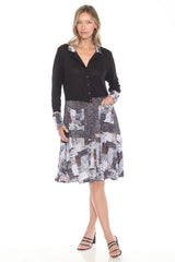 Duster Dress Jacket - Mocha Patch - CARINE