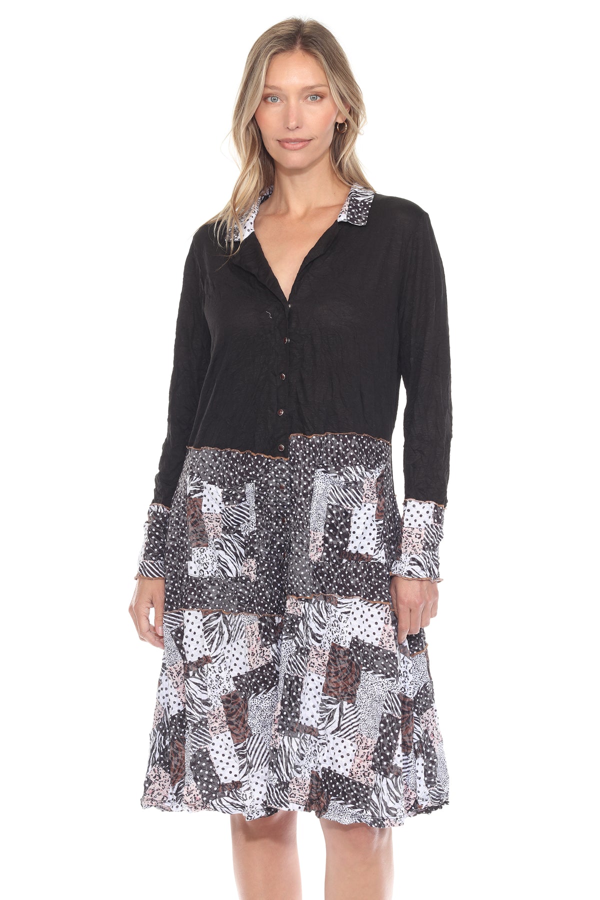 Duster Dress Jacket - Mocha Patch