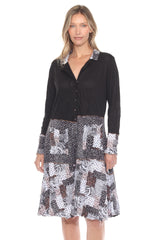 Duster Dress Jacket - Mocha Patch