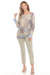 Layla Top - Sand Swirl