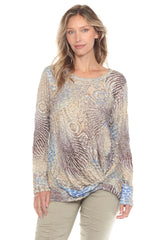 Layla Top - Sand Swirl