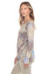 Layla Top - Sand Swirl