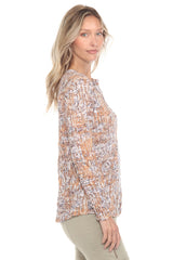 Pamela Top L/S  - Gold Weave - CARINE