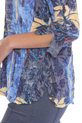 Sabrina Shirt - Indigo Tropic - CARINE