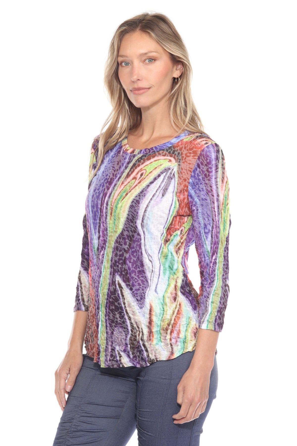 Round-Neck Top - Fusion Drift - CARINE