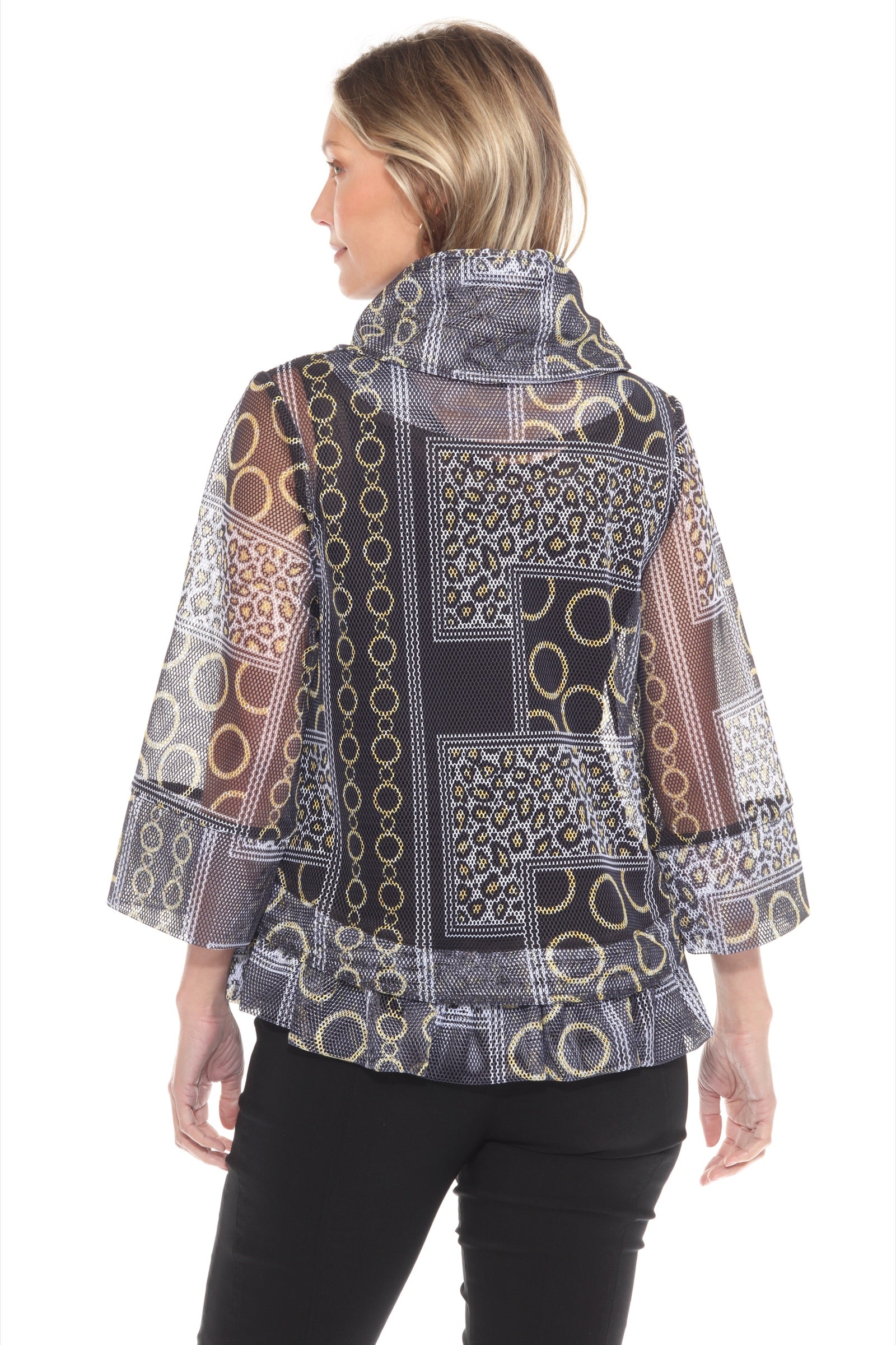 Mesh Zip Swing  Jacket - Luxe Rings - CARINE