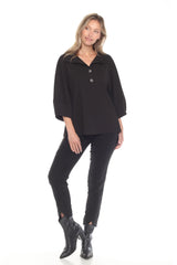 Ornate Button Collared Top