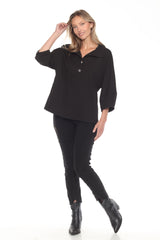 Ornate Button Collared Top