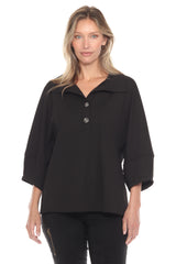 Ornate Button Collared Top - CARINE