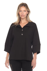 Ornate Button Collared Top