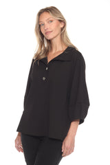 Ornate Button Collared Top