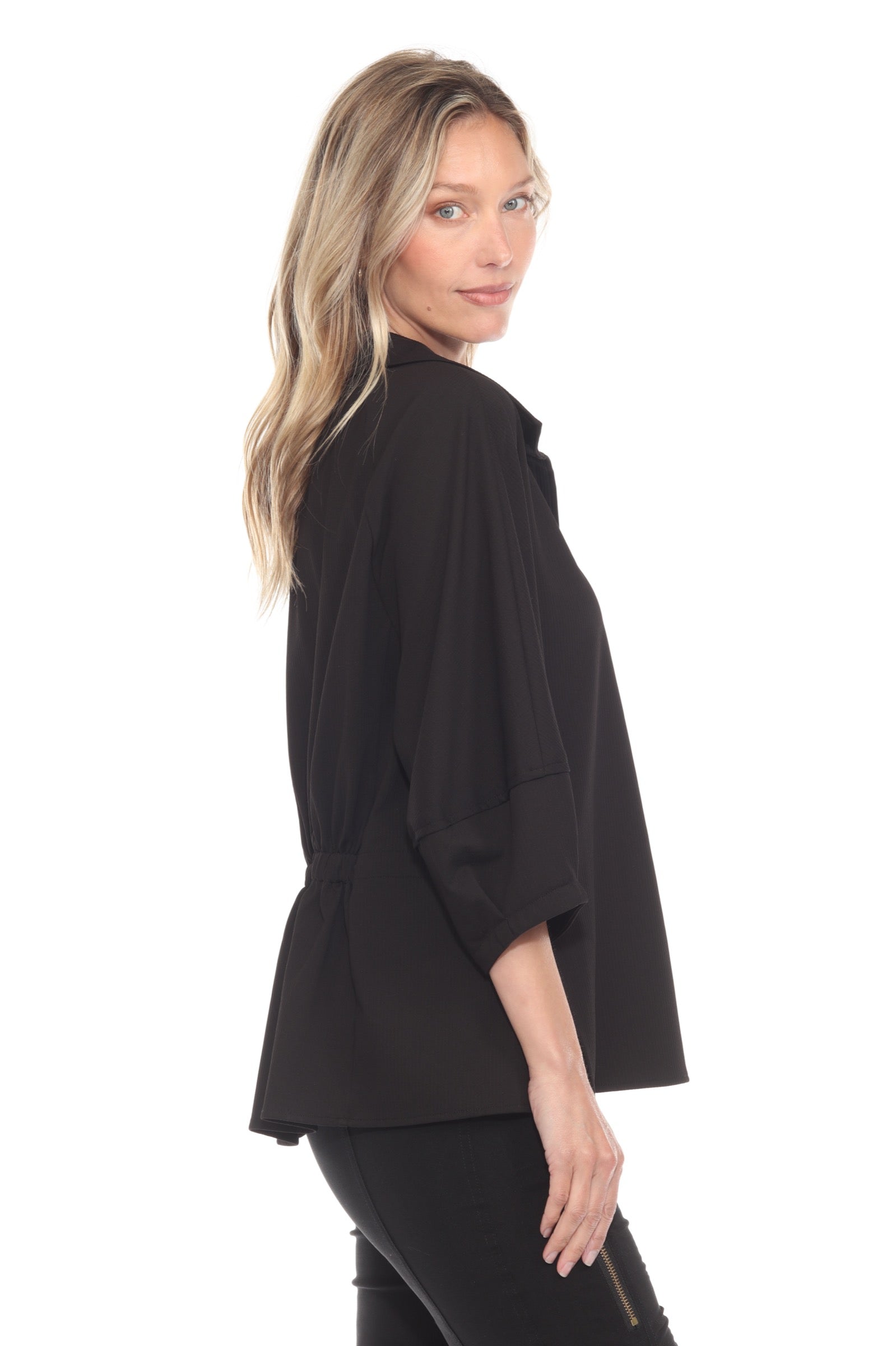 Ornate Button Collared Top
