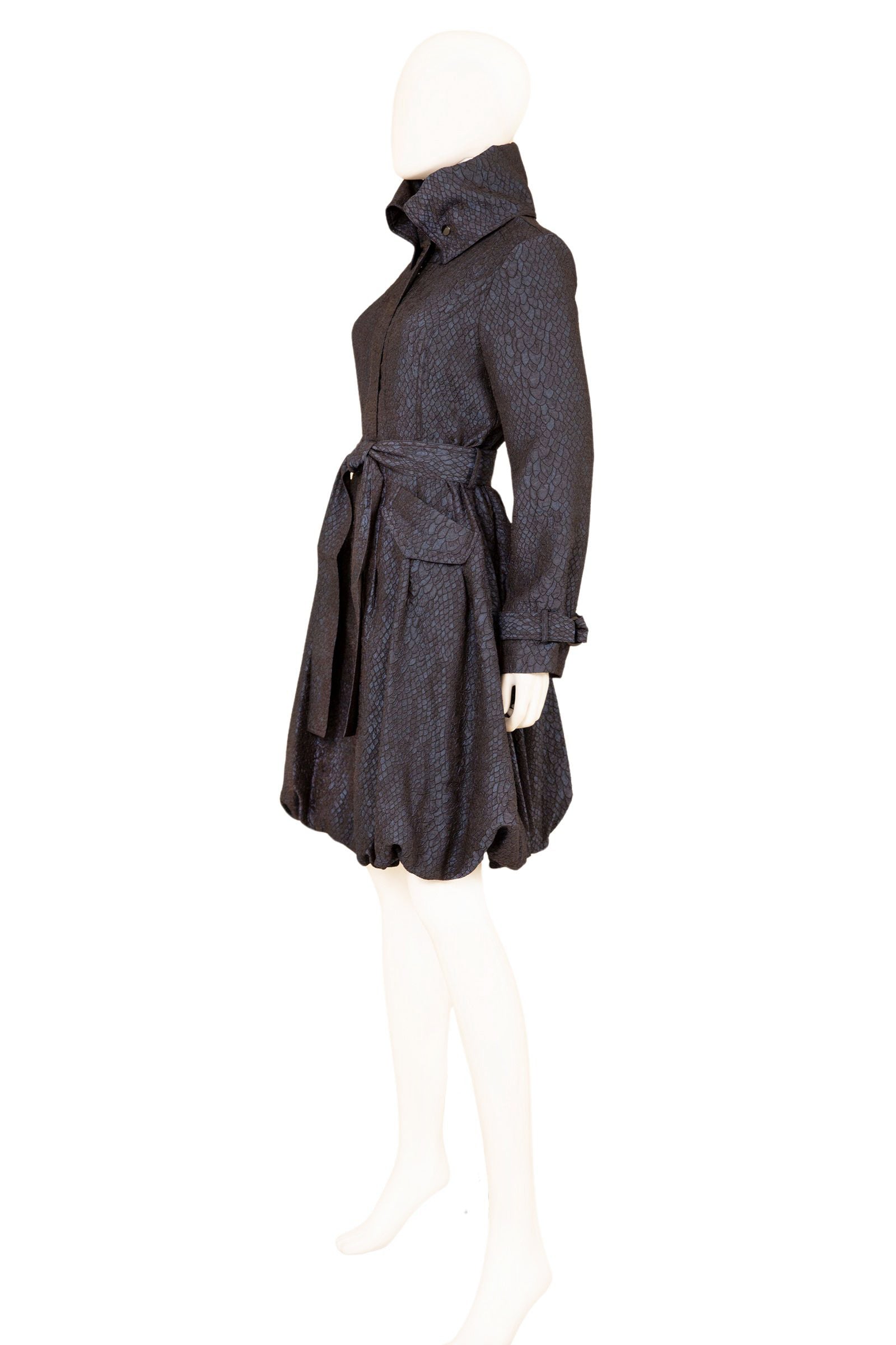 Jacquard Bubble Coat Dress - CARINE