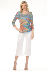 V-Neck Top - Chroma Pulse - CARINE