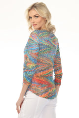 V-Neck Top - Chroma Pulse - CARINE