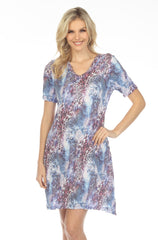 Short Sleeve Dress - Wild Burst - CARINE