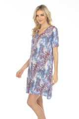 Short Sleeve Dress - Wild Burst - CARINE