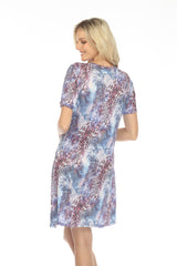 Short Sleeve Dress - Wild Burst - CARINE