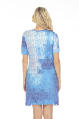 Short Sleeve Dress - Ice Sheet - CARINE