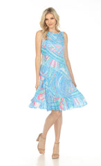 Veronica Dress - Auora Swirl - CARINE