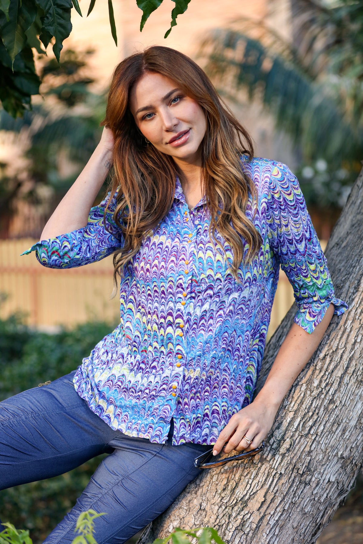 Sabrina Shirt - Mystic Plume
