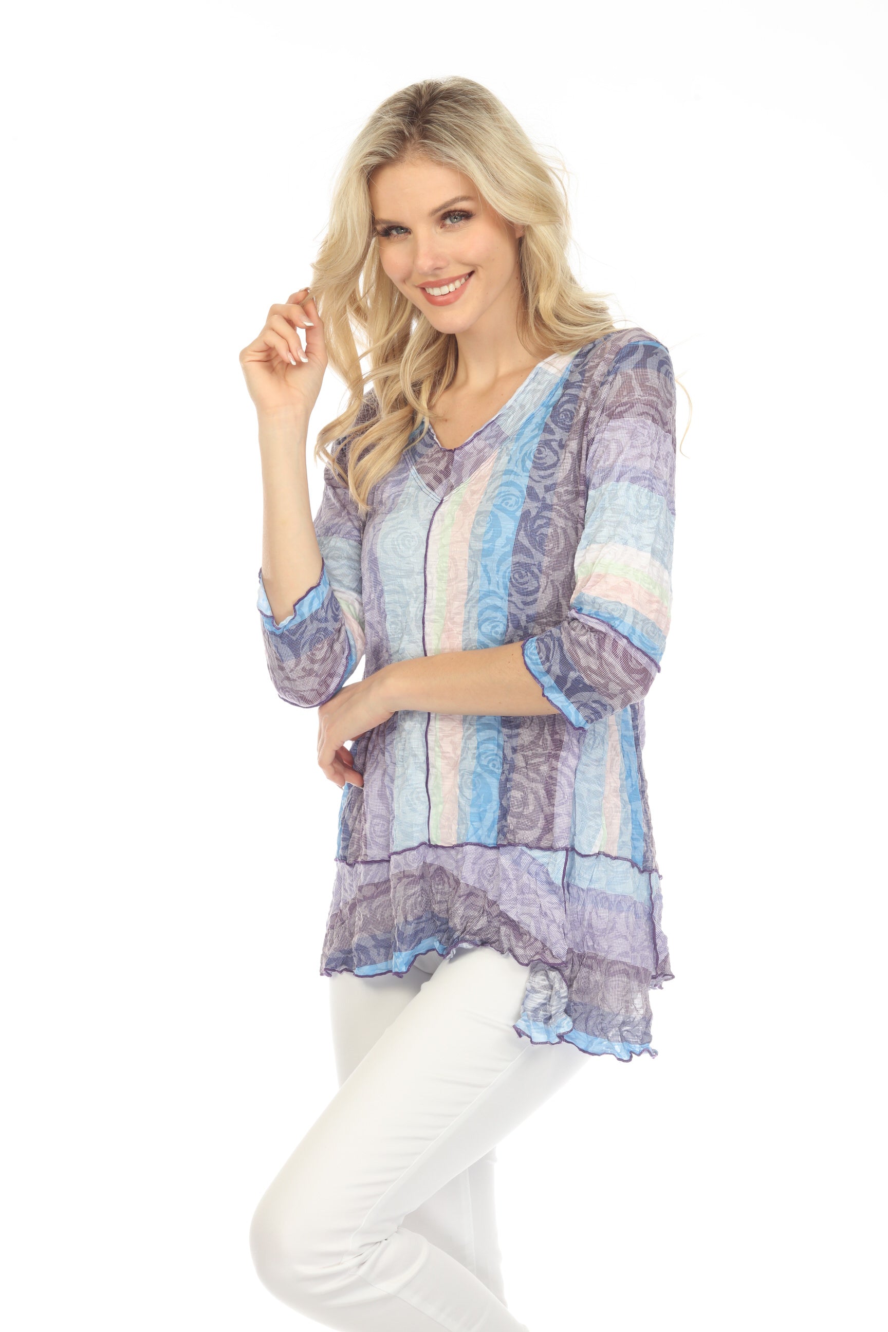 Madeline Top - Lilac Stripes - CARINE