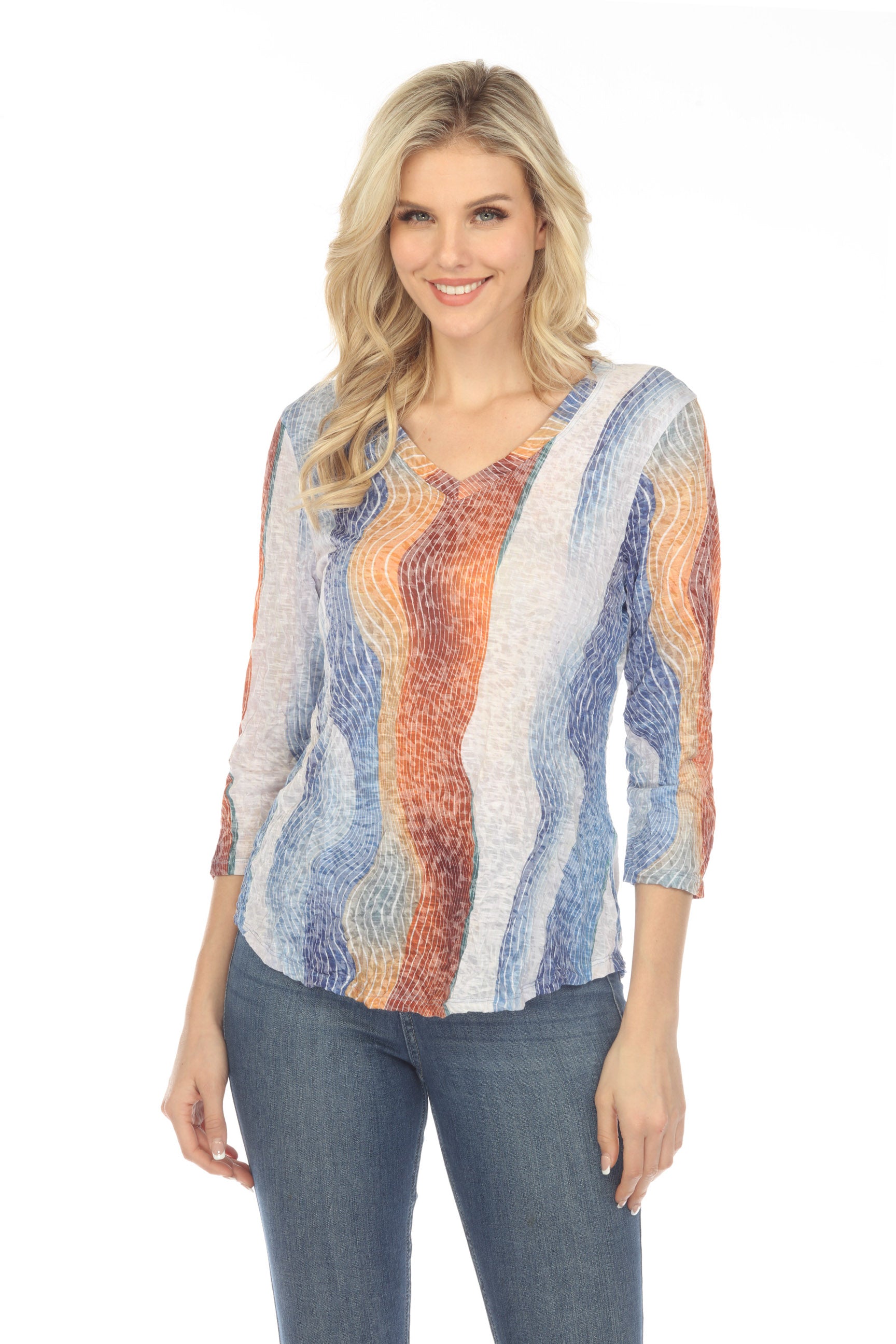 V-Neck Top - Rustic Blend - CARINE