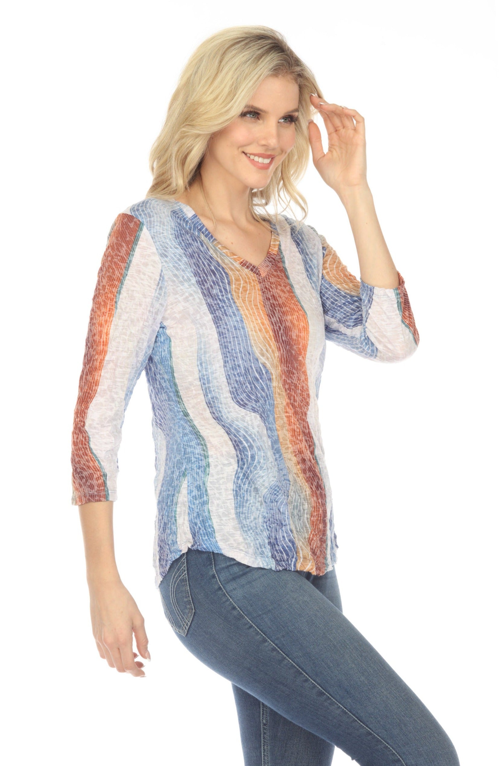 V-Neck Top - Rustic Blend - CARINE