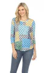 Round-Neck Top - Sundrop Dots - CARINE