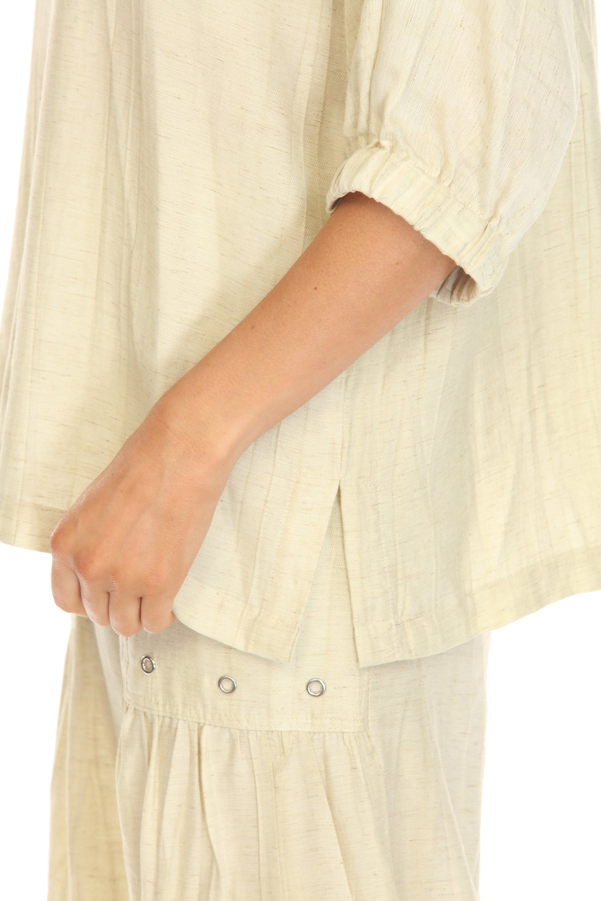 Pleated Linen Popover - CARINE